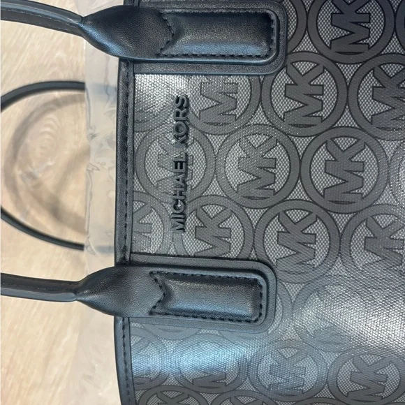 Michael Kors Jodie Black and gray jacquard small tote handbag NWOT Totes